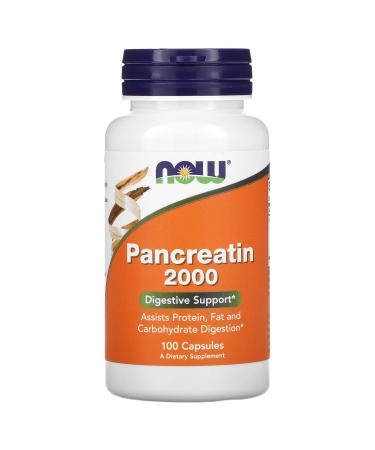 Now Foods Pancreatin 10x-200 mg 100 capsules