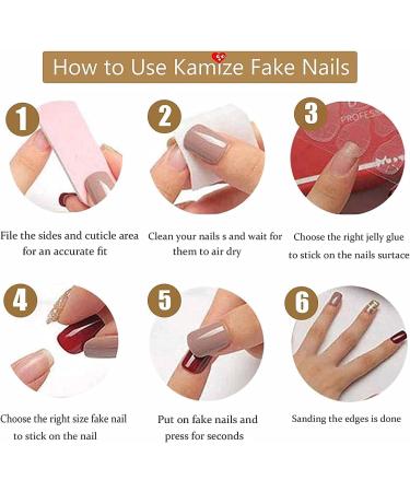 24 Fake Nails Short White French Nails with Wavy Nails Beautiful Nude Fake Nails Short with Nail Glue for Ladies Nails Fake Nails for Nail Art ((style12) - Buy Online on GoSupps.com