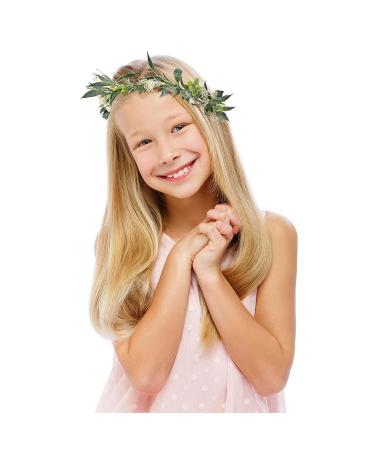 Xinnun 2-Piece Green Leaf Flower Crown for Flower Girls - Wedding Hair Accessories & Bridal Eucalyptus Headpiece - Buy Online on GoSupps.com