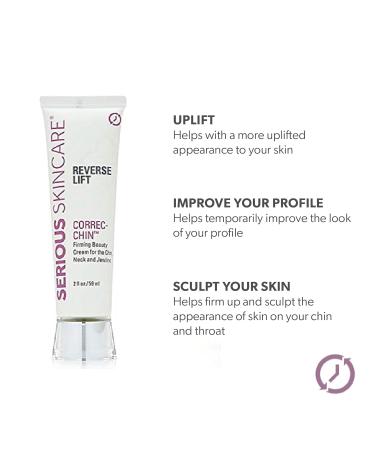 Serious Skincare Reverse Lift Firming Set - 4 Piece Facial Cream Correc-Chin Serum & Eye Cream - Firm Lift & Smooth Wrinkles - Lightweight Formula for All Skin Types - Buy Online on GoSupps.com