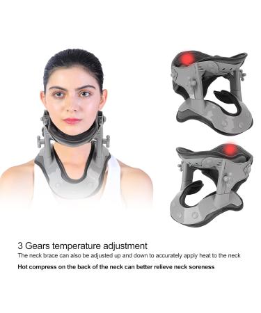 Neck Traction Device with 3 Gears - Adjustable Temperature Heat Support Bandage for Cervical Stretching & Pain Relief - Buy Online on GoSupps.com