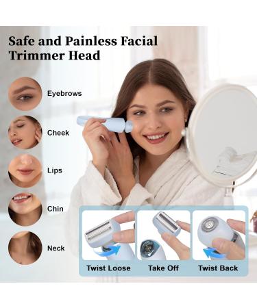 Buy 2-IN-1 Electric Shaver Razors for Women - Rechargeable Wet/Dry Bikini Trimmer | Painless Hair Removal for Legs Underarms Face | IPX7 Waterproof - Buy Online on GoSupps.com