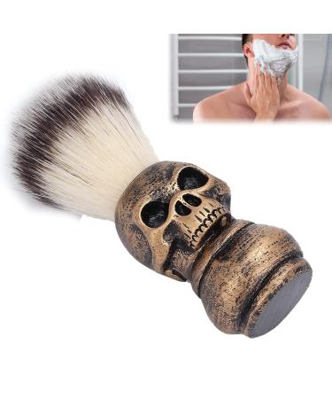 Men's Golden Skull Beard Shaving Brush - Durable & Stable for Professional Barbers | International Shipping Available - Buy Online on GoSupps.com