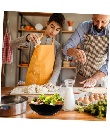 Zerodeko 1pc Ceramic Soup Bowl Salad Bowl Pasta Bowls Ceramic Mixing Bowls Kitchen Gadget Nordic Small Tools Black 20X20CM - Buy Online on GoSupps.com