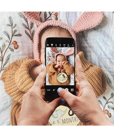Paifeancodill Baby Monthly Milestone Cards Sign 7 Pcs Double Sided Wooden Baby Monthly Milestone Marker Discs Newborn Sign Baby Birth Announcement Milestone Discs Newborn First Year Photo Props - Buy Online on GoSupps.com