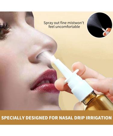 Leoeasiy 6-Pack Amber Nasal Spray Bottles - Refillable Spray Bottles with Funnel & Droppers for Essential Oils & Saline Solution - Buy Online on GoSupps.com