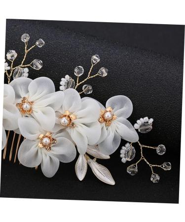 MAGICLULU Hair Side Combs Bridal Headpiece Metal Hair Barrettes Wedding Headwear Pearl Hair Comb Hair Combs Barrette Hair Accessories Tiara Wedding Hair Comb Gauze Dress Bride - Buy Online on GoSupps.com
