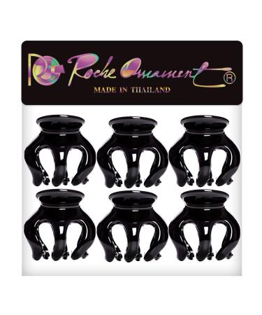 RC Roche Ornament 6 Pcs Womens Pumpkin Hair Claw Clips - No Slip Grip, Strong & Durable, Premium Quality Beauty Accessory - Medium Black (Pack of 6) - Buy Online on GoSupps.com