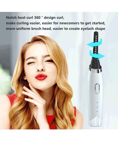 dijiusidy Electric Eyelash Curler Portable Hand Type Heated Rechargeable Silicone Cover Curling Brush Office Makeup Tools White - Buy Online on GoSupps.com