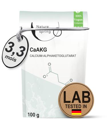 CaAKG High Dosed Powder | Supply Pack (100g) +3.3 Months | Premium Vegan Calcium-Alphacetoglutarate | 1000mg CaAKG per Serving | Lab Tested in Germany