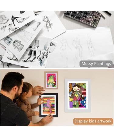Takezuaa Children's Art Frame - A4 Picture Frame for Kids' Drawings Holds 150+ Artworks Front Opening Set of 4 White Fillable Frames - Buy Online on GoSupps.com