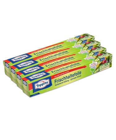 Toppits cling film 4x40m - self-adhesive 3-layer special film - made from 70% recycled resources - Buy Online on GoSupps.com