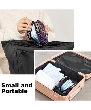 Abstract Leopard Period Storage Bag | Portable Sanitary Napkin Pouch for Teen Girls - Multicoloured 04 - Buy Online on GoSupps.com