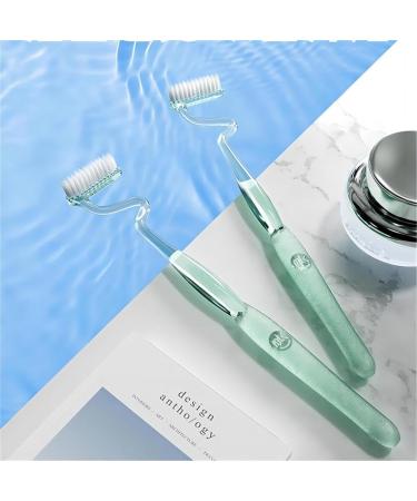 S-Shape Toothbrush for Adults | Scientific Vertical Brush with Soft Bristles | Tongue Coating & Interdental Cleaning | Extra Clean Green - Perfect for Men & Women - Buy Online on GoSupps.com