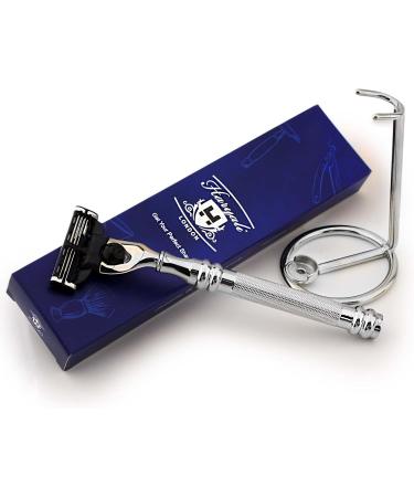 Premium Stainless Steel Gillette MACH3 Razor Stand - Ideal for Wet Shaving & Perfect Gift for Gentlemen - Buy Online on GoSupps.com