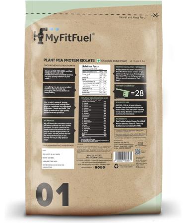 MyFit Fuel MFF Plant Pea Protein 1 Kg - Chocolate Delight Swirl | Vegan Easy to Digest International Shipping - Buy Online on GoSupps.com