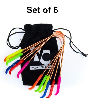 Wonder Care Ayurveda Copper Tongue Cleaner | Colorful Tongue Scraper Set of 6 for Bad Breath Relief & Ayurvedic Oral Care - Buy Online on GoSupps.com
