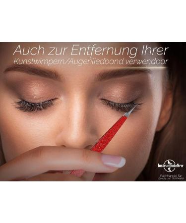 Premium Stainless Steel Plucking Tweezers Set Pointed Splinter Tweezers in Red & Black for Hair Removal | International Shipping Available - Buy Online on GoSupps.com