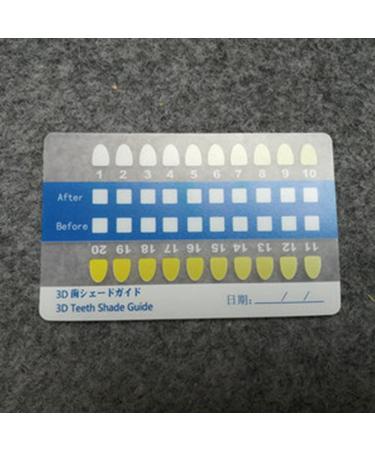 20 Colors Teeth Whitening Shade Guide - Wzcxyx Professional Dental Supplies (50pcs) | Effective Tooth Whiter Comparison - Buy Online on GoSupps.com