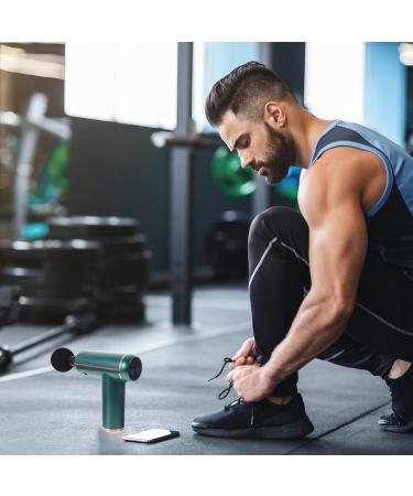 Funomocya Fascia Gun Set - Muscle Relaxation Tool for Athletes | Electrical Body Massage Device | 14x14x4.3cm Green - Buy Online on GoSupps.com