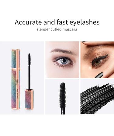 4D Silk Fiber Mascara Black Liquid Lash Extensions - Volumizing, Lasts 24 Hours, No Clump, Smudge Proof, Lengthening, Thickening, Tinted, Washable Formula - Soft Black 01, 1PC - Buy Online on GoSupps.com