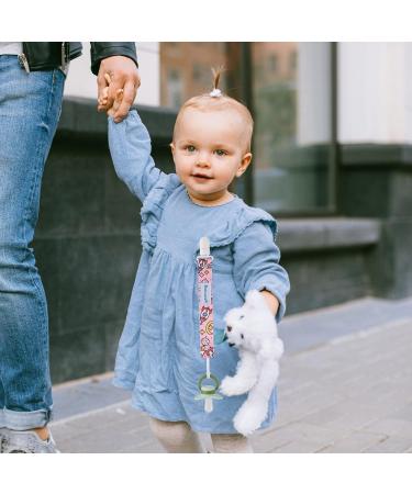 Smlpuame Baby Pacifier Chain - 6 BPA-Free Fabric Clips for Girls | Fits Most Pacifiers & Bite Toys | Travel in Space Theme - Buy Online on GoSupps.com