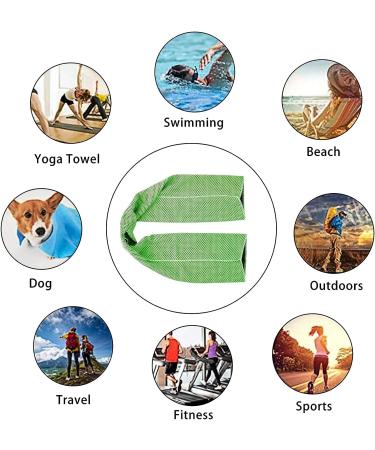 Ponpon 10pcs Cooling Towel Bundle - Microfiber Towels for Neck, Face, Gym, Travel, Yoga, Camping, Running - 10 Colors Pack - Buy Online on GoSupps.com