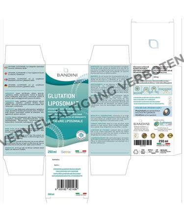 Bandini Liposomal Glutathione 250ml | High Dose Antioxidant & Immune Support | Vegan Glutathione Setria with Tripeptide | Laboratory Tested | Includes Measurement Cap - Buy Online on GoSupps.com