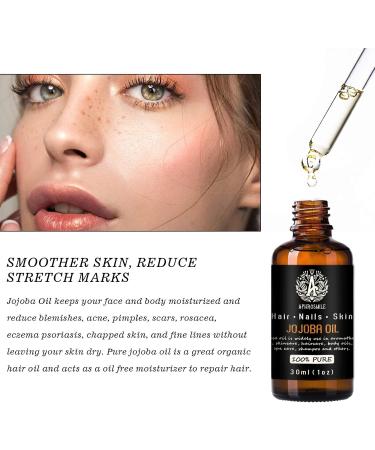 100% Pure Jojoba Oil for Massage & Skincare - 30ml Carrier Oil | Nourish Hair & Skin | Best Base Oil 1oz - Buy Online on GoSupps.com