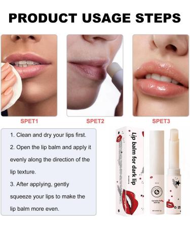 Lip Lightening for Dark Lips Lip Balm Set Lip Balm Lips Pink Bleaching Cream Balm Moisturizing Lip Balm Whitening & Brightening Lip Balm Stick Remove Dark Lips Lip Care for Dry Lips Lip Repair Balm - Buy Online on GoSupps.com