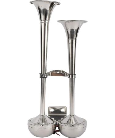 WerkWeit Dual Boat Horns - 12V Marine Trumpet Horn, Stainless Steel, Low & High Tone with Adjustable Support - Buy Online on GoSupps.com