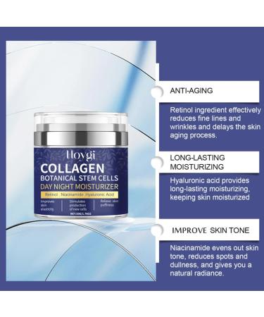 Collagen Face Moisturizer - Anti-Aging Day & Night Cream with Retinol Niacinamide & Hyaluronic Acid - 1.7 OZ Airless Pump - Buy Online on GoSupps.com