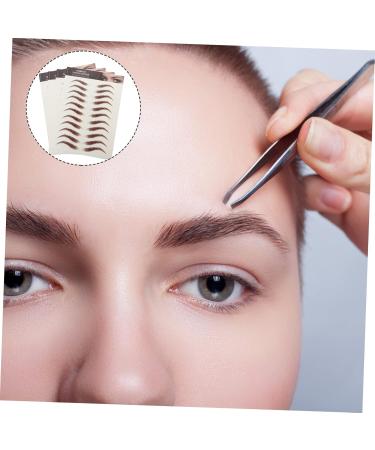 Housoutil 4 Sheets Waterproof Eyebrow Stickers Eyebrow Tools Eyebrow Transfer Stickers Water Proof 3d Cosmetic 21x14.8cm Brown - Buy Online on GoSupps.com