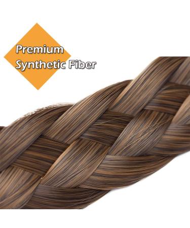 Buy Silk-Co Women's 5-Strand Blond Hair Band - Vintage Elastic Braided Headband for Weddings | Hair Tie & Braids Extensions in Medium Brown & Dark Blonde - Buy Online on GoSupps.com