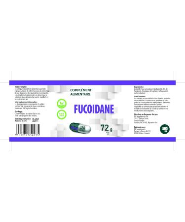 Fucoidan from Bladderwrack 500mg - 120 Vegan Capsules | High Strength, Gluten & GMO Free - Buy Online on GoSupps.com