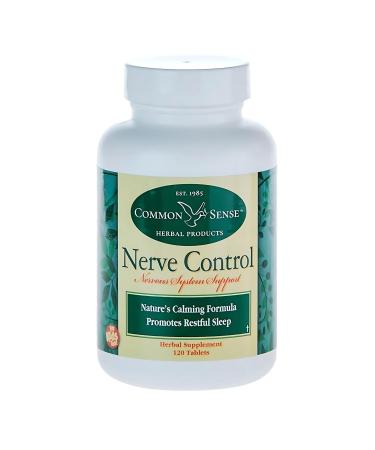 Common Sense Herbal Products Nerve Control: Central Nervous System Support (120 Tablets) 1 Count (Pack of 1)