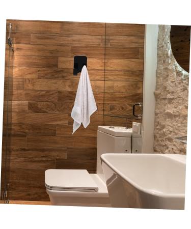 HEMOTON Acrylic Door Hook 8pcs Bathroom Hook Shower Door Wall-Mounted Towel Hanger Organizer Hangers Rack for Bathrooms Plug 6X4.5X2.8CM Black - Buy Online on GoSupps.com