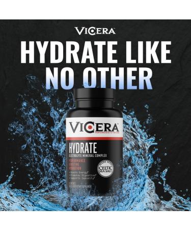 ViCera Electrolyte Capsules Hydration Supplements with Celtic Sea Salt Magnesium Calcium Choline Potassium Probiotics and Trace Minerals Gluten Free Electrolytes Non GMO 30 Servings - Buy Online on GoSupps.com
