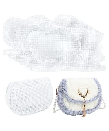 WADORN 6 Sets Clear Plastic Mesh Canvas Sheets for Embroidery, 16.7 x 9.1 Inch DIY Needlepoint Embroidery Blank Canvas Sheets Form Cross Stitch for Acrylic Yarn Crafting Knit Crochet Projects Style 1