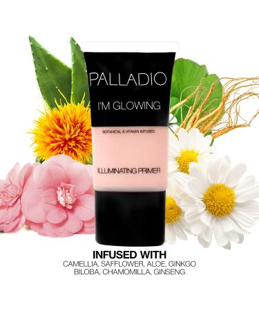Palladio I'm Glowing Illuminating Primer - Pearly Pink Makeup Primer with Aloe Vera, Grape Seed Oil, and Green Tea. Brightens Complexion, Combats Wrinkles, Fine Lines & Pores - Buy Online on GoSupps.com