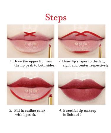 3 Pcs Matte Lipstick & Lip Liner Set - Long Lasting Waterproof Dark Ruby & Deep Red Crayons for Women - DNM 24 Hour Lip Kit - Buy Online on GoSupps.com