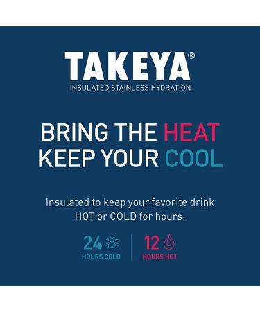 Takeya Actives Insulated Stainless Steel Water Bottle 24 oz - Onyx - Buy Online on GoSupps.com