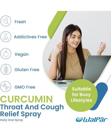 Curcumin Oral Spray - Natural Blend with Curcumin, Piperine, Ginger, Tulsi & Manuka Honey | 30ml / 1 fl. oz | 60 Days Supply - Buy Online on GoSupps.com