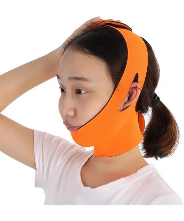 Facial Slimming Bandage Face Slim Lift Band Face Slimming Aid Tool for Reduce Double Chin Double Chin Skin Strap for Beauty Salon(Orange) - Buy Online on GoSupps.com