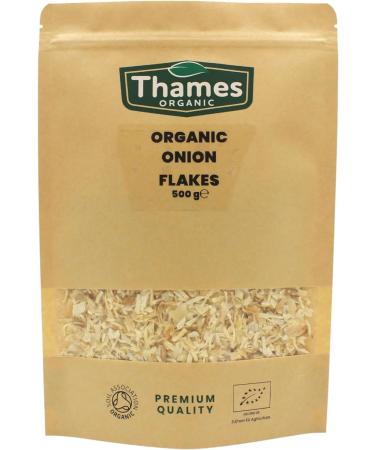 Organic Onion Flakes 250- Non-GMO Vegan No Additives No Preservatives - Dehydrated Onion Flakes Perfect for Soups Stews and Seasoning Blends - Thames Organic 250g - Buy Online on GoSupps.com