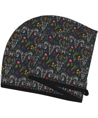 Skull with Horns Microfiber Hair Towel - Ultra Soft & Absorbent Coral Velvet Wrap for Women | Quick Drying Cap for Long Short Curly & Thick Hair - Buy Online on GoSupps.com