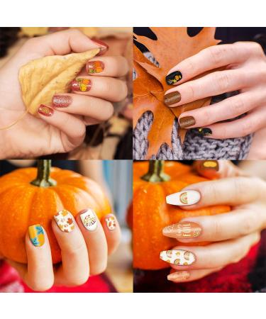 Whaline Thanksgiving Nail Art Stamping Plate Kit - Pumpkin, Maple, Autumn Blessing Collection | DIY Manicure Salon - Buy Online on GoSupps.com