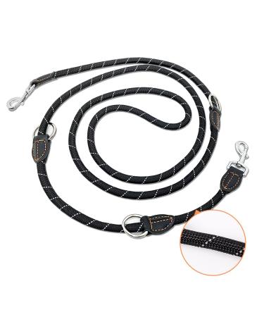 TRHIMLSBRAD Dog leash 3m x 14mm adjustable dog leash large medium -sized dog multifunction leash double -leash overheating black 1.4cm