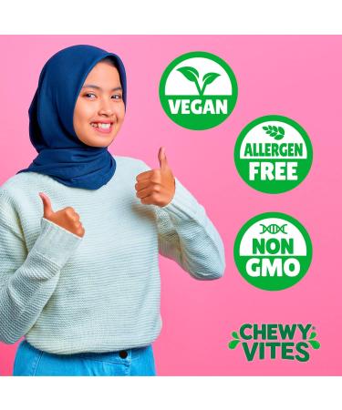 CHEWY VITES Adults Superfoods Spirulina Gummies - 60 Count | 200mg per Serving | 100% RI Vitamin C | Vegan & Real Fruit Juice Infused - Buy Online on GoSupps.com