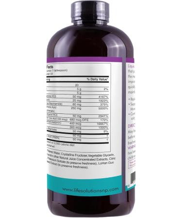 Life Solutions Liquid Super B Complex -32oz Naturally Increase Your Body's Levels of Energy - Buy Online on GoSupps.com